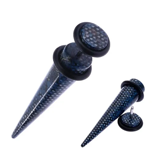 Falošný expander do ucha z akrylu s hadím povrchom