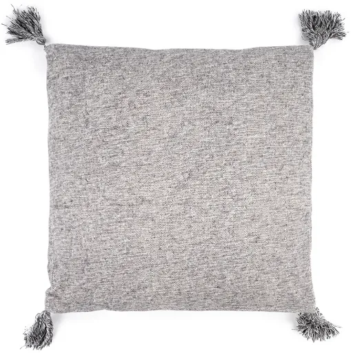 Vankúšik so strapcami sivá, 45 x 45 cm
