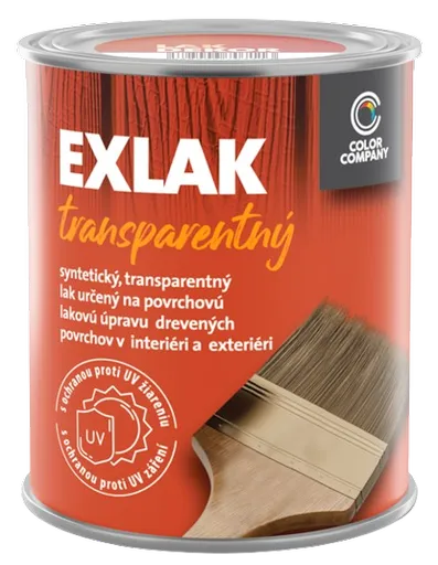 EXLAK - Syntetický lak na drevo v interiéri a exteriéri bezfarebný lesklý 0,7 L
