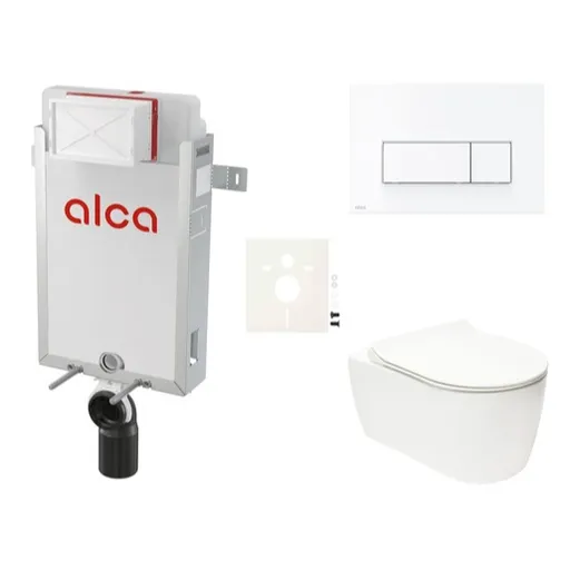 Cenovo zvýhodnený závesný WC set Alca na zamurovanie + WC Glacera Alfa SIKOAA7