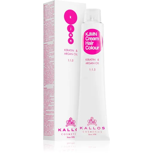 Kallos KJMN Professional Cream Hair Colour Keratin & Argan Oil farba na vlasy s keratínom a argánovým olejom odtieň 8.43 l Intense Coral Red 100 ml