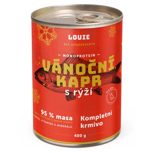 LOUIE konzerva pre psov Vianočný kapor 400 g