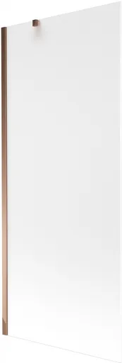 MEXEN/S - Next vaňová zástena FIX 80 x 150, mrazené sklo, růžové zlato 895-080-000-00-30-60