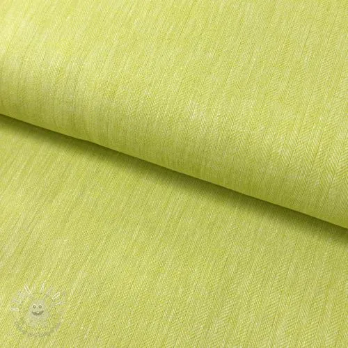 Ľan s bavlnou Fishbone bright green