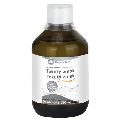 PHARMA ACTIV Tekutý zinok + vitamín C 300 ml