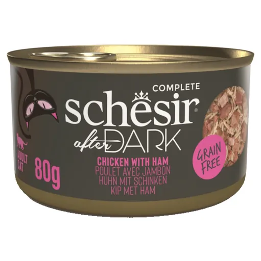 SCHESIR After Dark Wholefood konzerva pre mačky kura a šunka 80 g