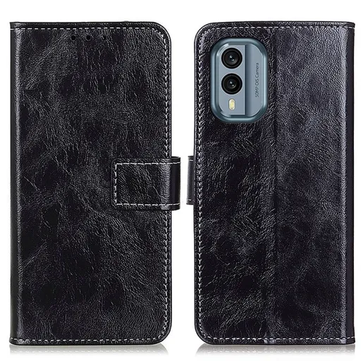 RETRO Peňaženkový obal Nokia X30 čierny