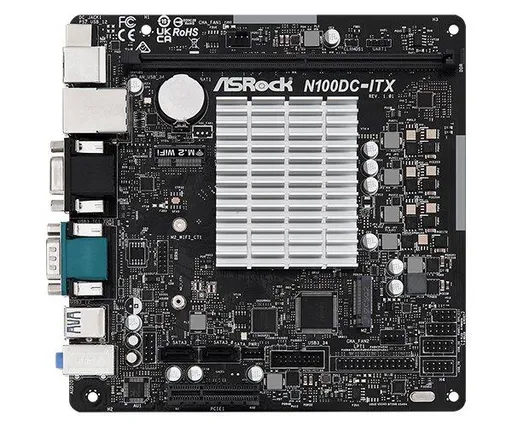 ASRock MB Alder Lake N100DC-ITX, Intel N100, 1xDDR4, 1xHDMI, 1xVGA, mITX