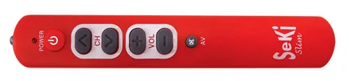Ovládač diaľkový  SEKI   SLIM červený pre seniorov - univerzálny - veľké tlačidlá
