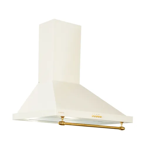 Klarstein Montblanc 60, digestor, 60 cm, nástenný, 610 m³/h, LED, lišta, krémový