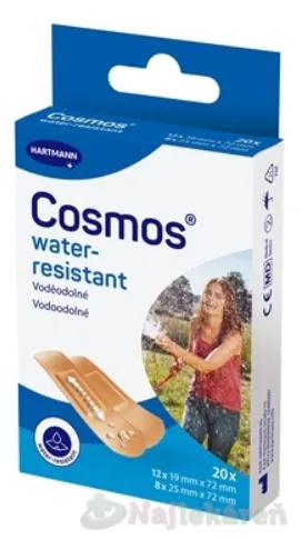 Cosmos vodeodolná náplasť na rany 2 veľkosti 20 ks