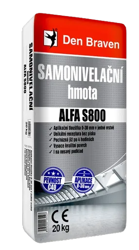 DEN BRAVEN - Samonivelačná hmota ALFA S800 šedá 25 kg
