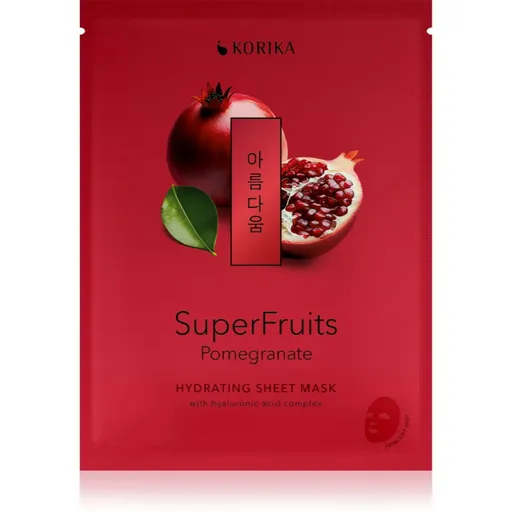 KORIKA SuperFruits Pomegranate - Hydrating Sheet Mask hydratačná plátienková maska 25 g
