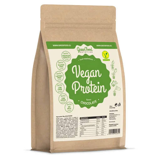 GREENFOOD NUTRITION Vegan proteín čokoláda 750 g