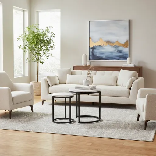 Signal Konferenčný stolík HOLA | čierna, biela