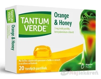 Tantum Verde Orange & Honey pas.ord.20 x 3 mg