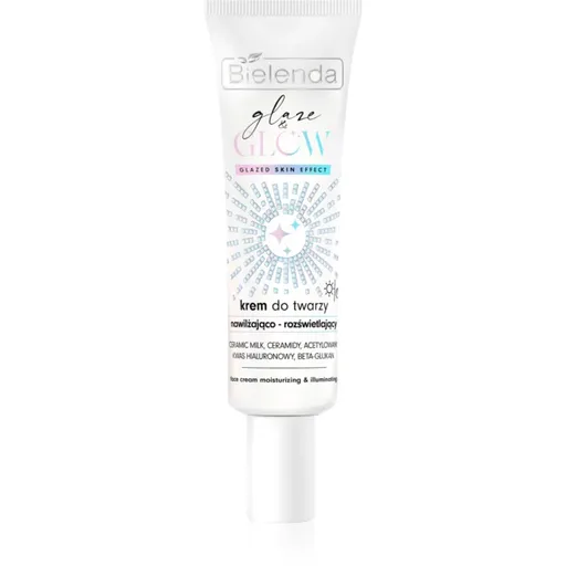 Bielenda GLAZE & GLOW hydratačný a rozjasňujúci pleťový krém pre suchú pleť 50 ml
