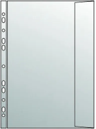 Obal A4 s chlopňou 238x310mm číry eurozáves PP 110mi 10ks