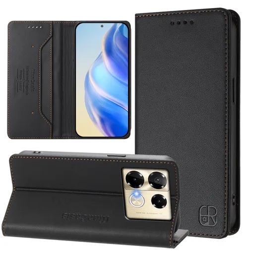 RINA Zaklápacie puzdro pre Infinix Note 40 Pro / 40 Pro+ 5G čierne