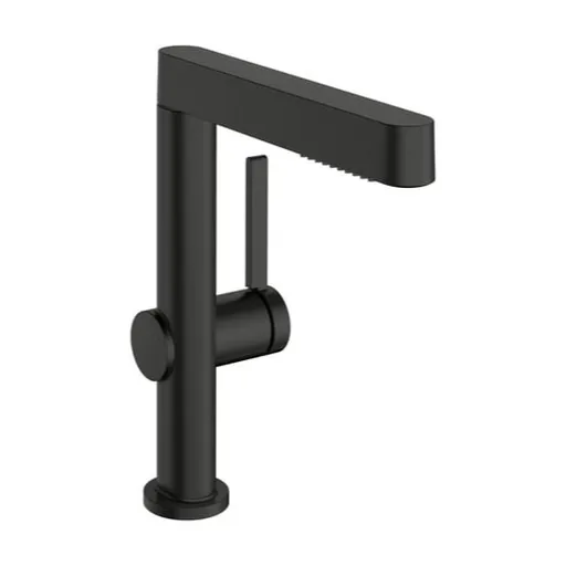 Hansgrohe Finoris umývadlová batéria s clic-clac kartáčovaný čierny chróm 76063340