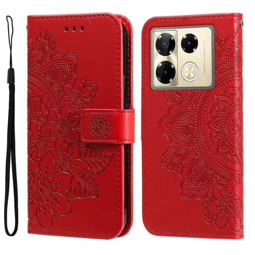 ART MANDALA Peňaženkový obal pre Infinix Note 40 Pro / 40 Pro+ 5G červený