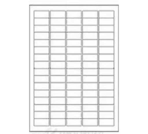 Samolepiace etikety 35,6 x 16,9 mm, 80 etikiet, A4, 100 listov