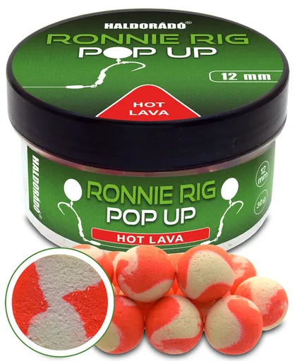 Haldorádó plávajúce boilie pop-up ronnie rig 30 g 12 mm - hot lava