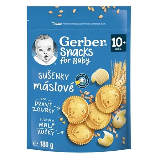 GERBER Snacks maslové sušienky 10m+ 180 g