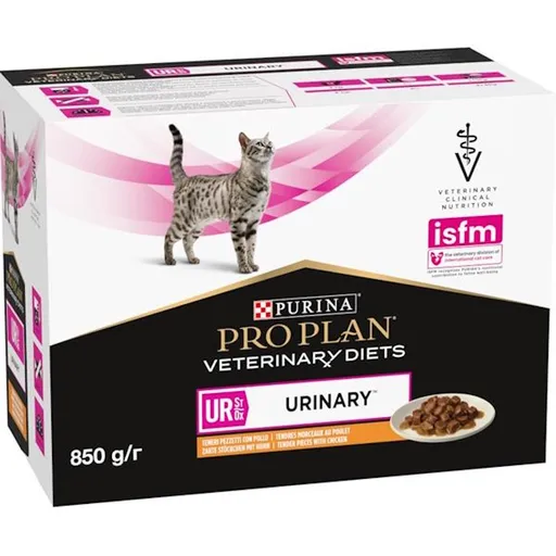 PURINA PRO PLAN Vet Diets UR St/Ox Urinary Chicken kapsička pre mačky 10x85 g