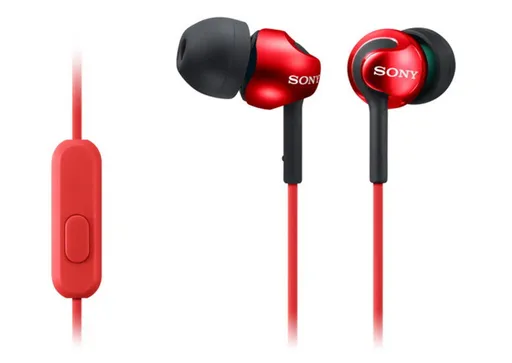 SONY stereo slúchadlá MDR-EX110AP, červená
