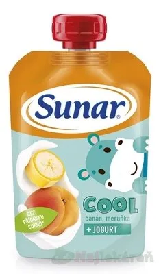 Sunar COOL Banán, Marhuľa + JOGURT ovocno-zeleninový príkrm (od ukonč. 12. mesiaca) 110 g