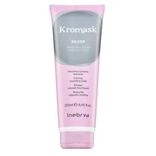 Inebrya Kromask Coloring Nourishing Mask vyživujúca maska ​​s farebnými pigmentmi pre platinovo blond a šedivé vlasy Silver 250 ml