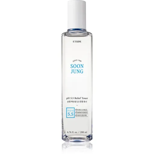 ETUDE SoonJung pH 5.5 Relief Toner upokojujúce pleťové tonikum pre regeneráciu a obnovu pleti 200 ml