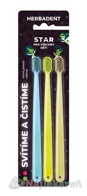 HERBADENT STAR Zubná kefka s veľmi jemnými vláknami 3 ks