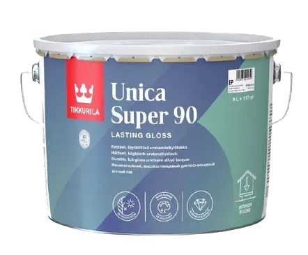 UNICA SUPER 90 - Uretánovo-alkydový lak na drevo bezfarebný lesklý 9 L