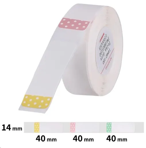 Niimbot A2A78768301, 14x40mm, 160ks, Bodky, farebné samolepicí štítky