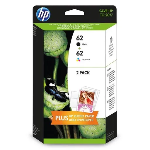 HP 62 N9J71AE čierna/farebná (black/color) sada originálna cartridge