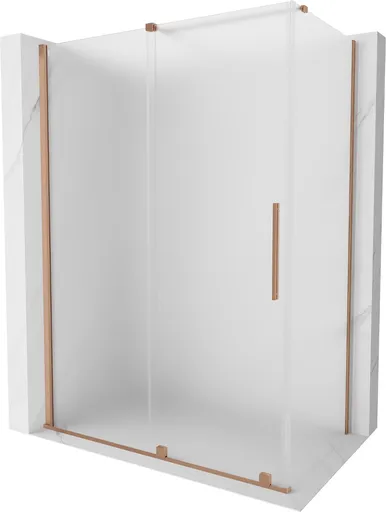 MEXEN/S - Velár sprchovací kút, posuvné dvere 160 x 90, dekor, meď kartáčovaná 871-160-090-31-65