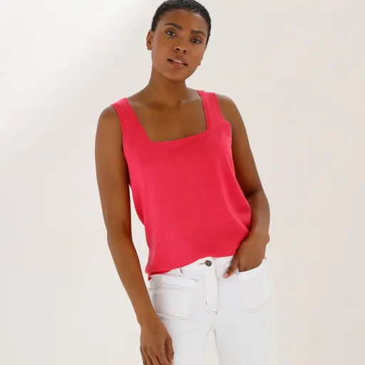 Úpletový top so štvorcovým výstrihom