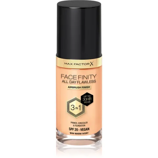 Max Factor Facefinity All Day Flawless dlhotrvajúci make-up SPF 20 odtieň 44 Warm Ivory 30 ml