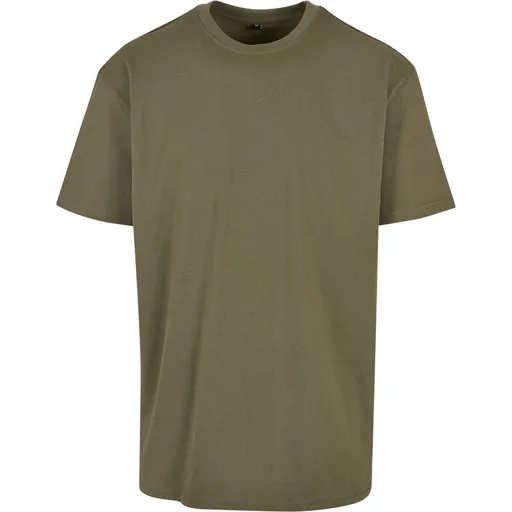 Build Your Brand Pánske tričko Heavy Oversize Tee - Olivová | XS