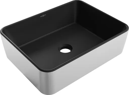MEXEN - Catia umývadlo na dosku 48 x 37, čierna mat/strieborná 21314874