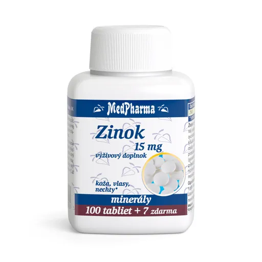 MEDPHARMA Zinok 15 mg 107 tabliet