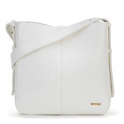 Dámska koženková kabelka béžová 100-4Y-212-9