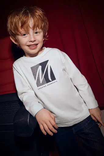 Detská bavlnená košeľa s dlhým rukávom Mayoral