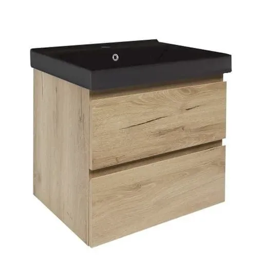 Kúpeľňová skrinka s umývadlom SAT B-Way 59x50x45 cm dub mat BWAY260OAKUU1B