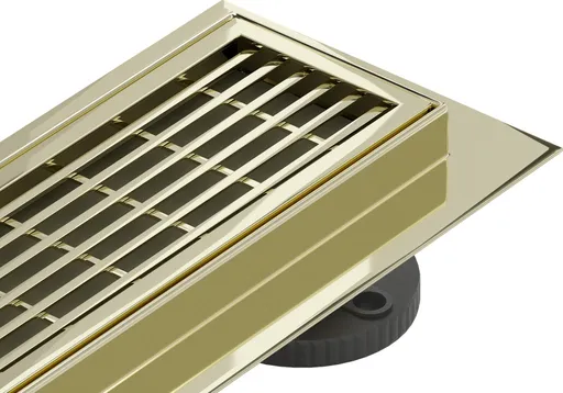 MEXEN/S - Flat 360° M33 podlahový žľab otočný 70, zlatý 1533070-40