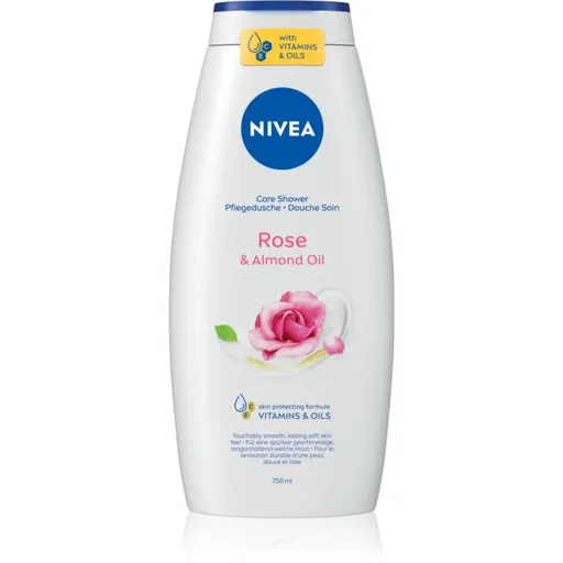 NIVEA Rose & Almond Oil sprchový gél 750 ml