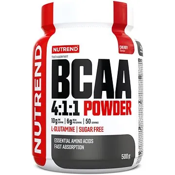 Nutrend BCAA Mega Strong Powder, 500 g, cherry (8594014860924)