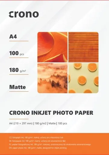 Crono PHPM4A, fotopapier matný, A4, 180g, 100ks
